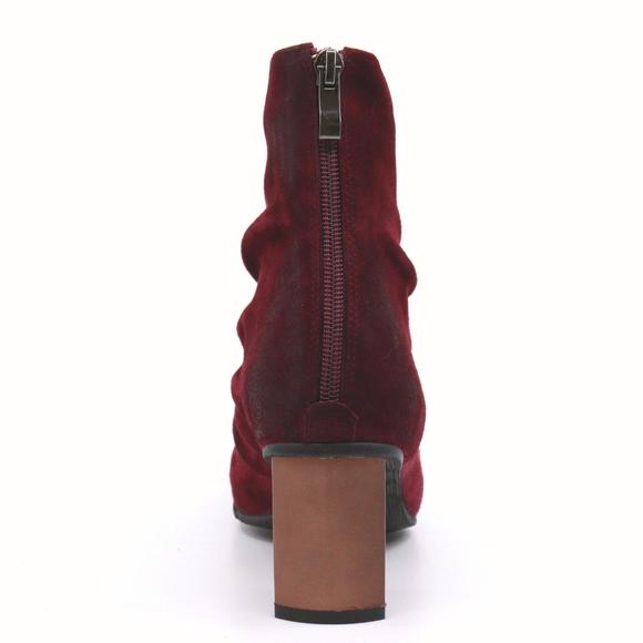 NEW ANTELOPE hetty suede heel boots in bordeaux - Picture 7 of 9